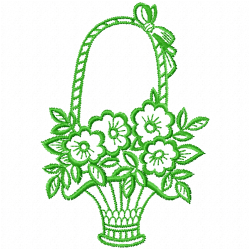 Vase For Flowers Embroidery Design 1 Vase For Flowers Embroidery Design 1